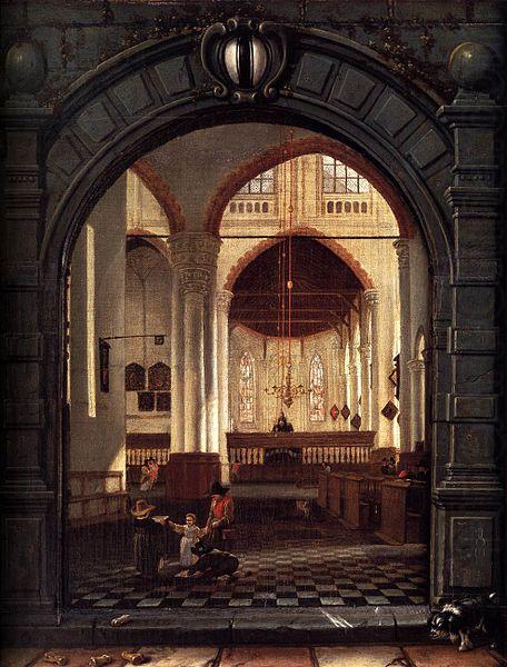 Louwijs Aernouts Elsevier Interior of the Oude Kerk china oil painting image